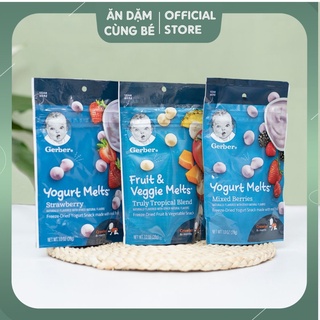 Sữa chua khô Gerber Mỹ hoa quả rau củ sấy lạnh cho bé từ 8 tháng thơm ngon bổ dưỡng chính hãng 01500