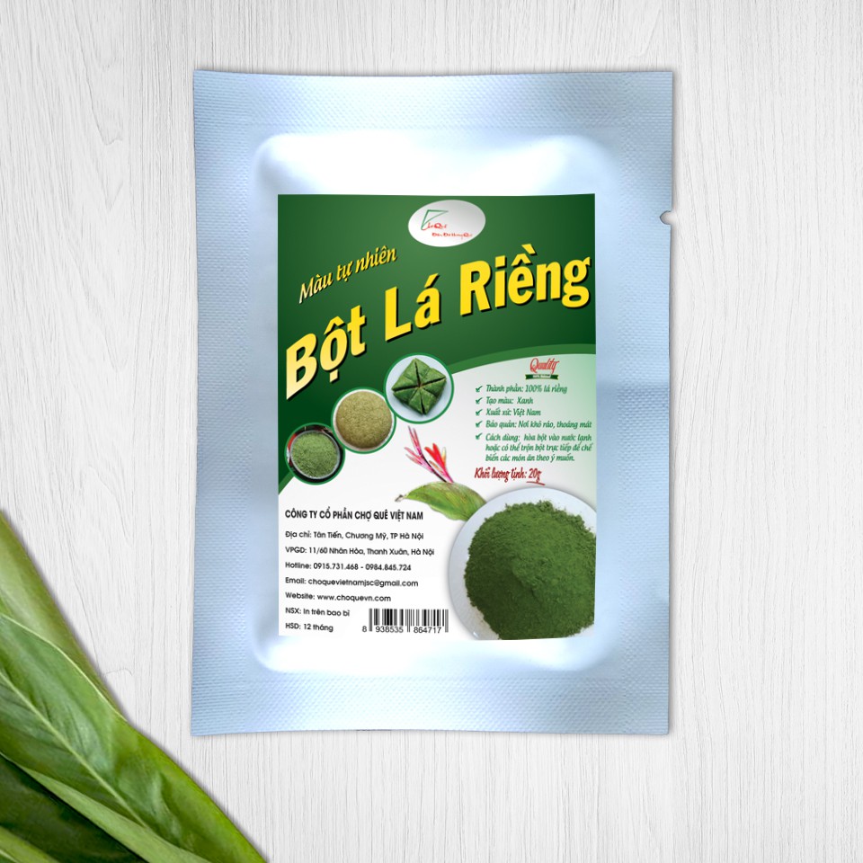 Bột Lá Riềng Gói 20g nguyên chất gói bánh chưng