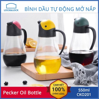Bình Đựng Dầu Với Nắp Mở Tự Động Pecker Oil Bottle Lock&amp;Lock CKO201 (550ml)