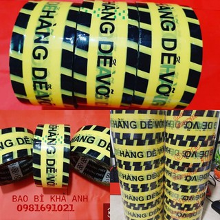 Băng Keo in chữ "Hàng Dễ Vỡ" Niêm Phong - Bảo Vệ hàng Hóa Siêu dính chắc / 1 cây 6 cuộn