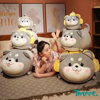 Thú bông chó shiba đeo hoa