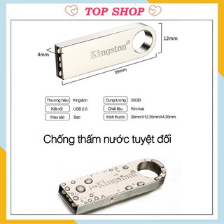 [CHỐNG NƯỚC] Usb 2.0 64gb 32gb 8gb 4gb Thiết Kế Nhỏ Gọn, Vỏ Kim Loại, Chống Nước Cực kì tiện lợi/Topshop