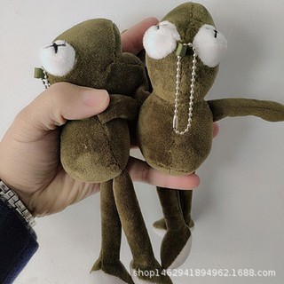 MÓC KHOÁ ẾCH XANH CHÂN DÀI NHỒI BÔNG SIÊU CUTE
