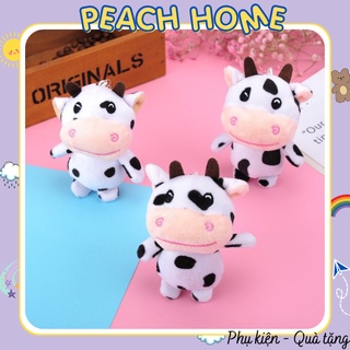 Móc Khoá Bò Sữa Chất Bông Mềm Mịn Xinh Xắn Hot Trend Móc Treo Chìa Khoá Balo Túi Xách Cute Hình Bò Sữa Vịt Thỏ