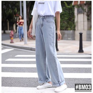 [ TỪ HOT TỚI HOT!! ] QUẦN JEAN ỐNG RỘNG NỮ CAO CẤP NITIQC MÀU NHẠT CỰC HOT CỰC THỜI THƯỢNG PHONG CÁCH ĐƯỜNG PHỐ