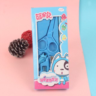 Bộ 6 dụng cụ học tập họa tiết thú hoạt hình xinh xắn dễ thương