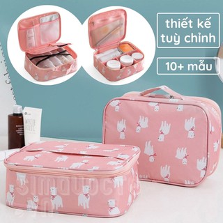 Túi đựng mỹ phẩm đồ trang điểm thiết kế tuỳ chỉnh in hoạ tiết dễ thương TMP12