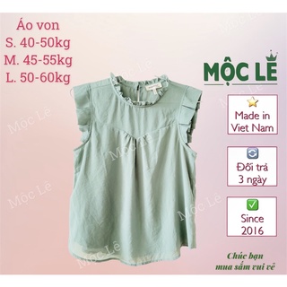 (40-60kg)Áo voan von 2 lớp xanh ngọc nữ tính vnxk xuất nhật