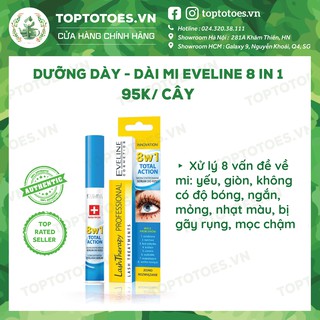 Dưỡng mi Eveline 8 In 1 Total Action Lash Therapy làm dày và dài mi