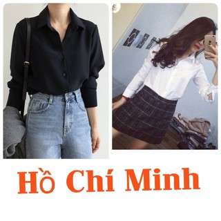 [rẻ_đẹp] 1003 áo sơ mi trắng tay dài cho nữ ( hình thật phía dưới )