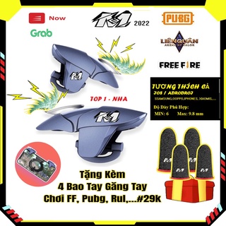 🆔Nút bắn PUBG, FF, RUL cao cấp Blue Shark Cá Mập Xanh- Nút bấm chơi game ấn cực đã cho mobile- Núm Bấm game.