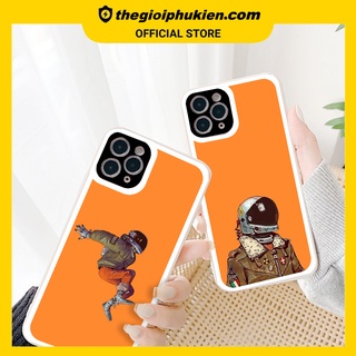 Ốp iphone - Ốp lưng iphone cạnh vuông viền camera astronaut đội mũ dành cho ip 6 đến 14promax - ng165