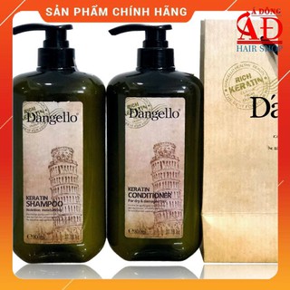 [D'angello Chính hãng] Bộ dầu Gội xả Dangello Kereatin cho tóc khô hư tổn 800ml