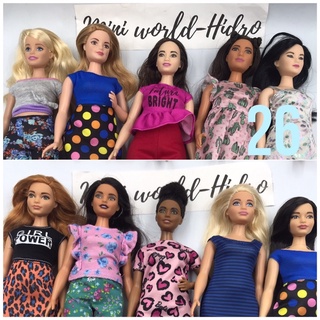 Búp bê Barbie fashionistas curvy body mập chính hãng. Mã S26