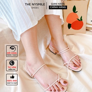 Sandal nữ xỏ ngón Thenysmile, Giày sandal cao gót xỏ ngón quai mảnh sang chảnh 3 màu - mika
