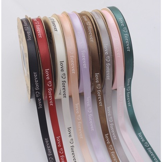 Ruy băng Love Forever loại 1cm x 45m, ruy băng chữ anh ngữ, chữ tiếng anh sỉ lẻ giá rẻ
