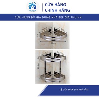 Kệ Góc  Inox 304 Tam Giác, Để Đồ Phòng Tắm, Phòng Bếp (kèm miếng dán hoặc keo dán không phải khoan tường)