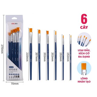 [Mã LIFEBOOK1 giảm 30K đơn 150K] Bộ cọ vẽ chuyên nghiệp Deli 73885 - dùng cho màu nước/bột/sơn acrylic
