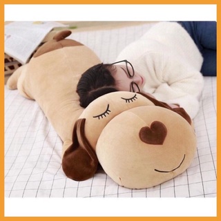 Gấu nhồi bông siêu mềm mịn mẫu cún ngủ gật xinh xắn