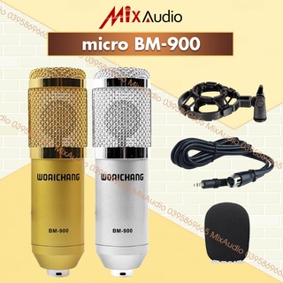 [CHÍNH HÃNG] Micro Thu Âm Woaichang BM-900, mic thu âm livestream, hát karaoko, bán hàng online cao cấp cực