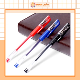 Bút Bi Nước Đủ 3 Màu Xanh - Đen - Đỏ Ngòi 0.5mm Nét Viết Trơn Mực Ra Đều Cam Kết Chất Lượng