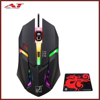 Chuột Game K2 Đèn led 7 màu đổi màu liên tục hot 2019 + Tặng Kèm Lót Chuột