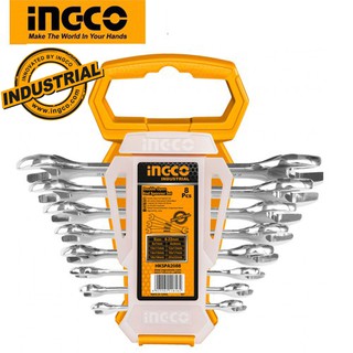 Bộ 8 cờ lê 2 miệng ( 6-22 ) Ingco HKSPA2088