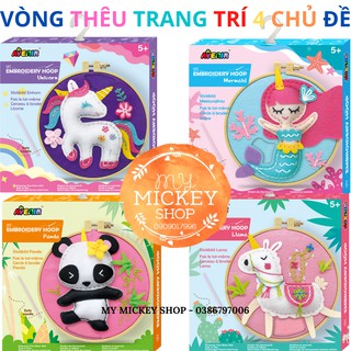 Đồ chơi làm khung vòng thêu trang trí thú bông handmade thủ công cho bé từ 5 6 7 tuổi chính hãng Avenir My Mickey Shop