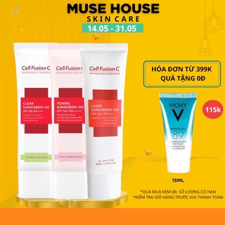 Kem chống nắng Cell Fusion C Đỏ,Xanh,Hồng- MUSE HOUSE