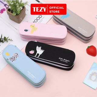 Túi đựng bút 2 tầng vải canvas chất lượng cao, hộp đựng bút họa tiết xinh xăn cute - MXQ3412