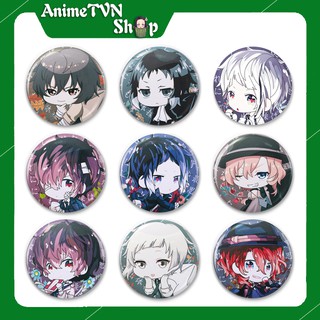 Huy hiệu in hình nhân vật Anime Manga Bungou Stray Dog - bằng nhựa, có khuy cài ở mặt sau