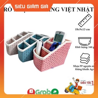 Giỏ đựng đồ đa năng, giỏ nhựa mini để bàn Việt nhật 4 ngăn nhỏ gọn tiện lợi đựng bút,đựng đồ dùng nhỏ