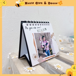 Lịch mini 2022 để bàn in tên shop, in ảnh theo yêu cầu