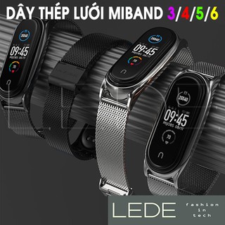 Dây đeo kim loại mắt lưới thép Xiaomi MiBand 4, MiBand 5, MiBand 6