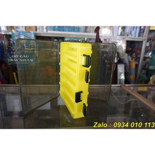 Hộp đựng lure 2 mặt 10 ngăn - Màu Vàng / Cam