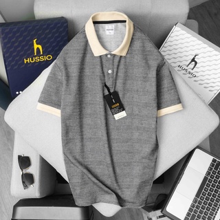 Áo thun polo nam caro cao cấp GAMMY vải cotton len siêu xin, chuẩn form, thoáng mát - HUSSIO