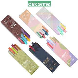Set 5 bút gel Morandi, bút gel kaco RESUN nhiều màu phụ kiện văn phòng phẩm DecorMe
