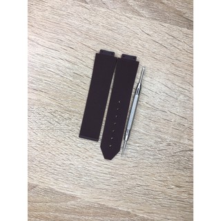 GIÁ ĐỘC NHẤT Dây đồng hồ cao cấp Hublot nữ size 34 - Cao su nâu size 13 x 19 x 18
