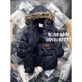 Áo Parka Bé Gái Mềm Kèm Belt Xanh Navy GEMO