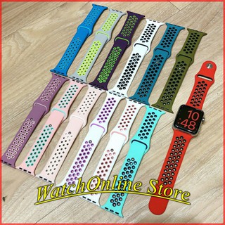 Dây đeo slicon 2 màu Apple Watch 42mm/44mm