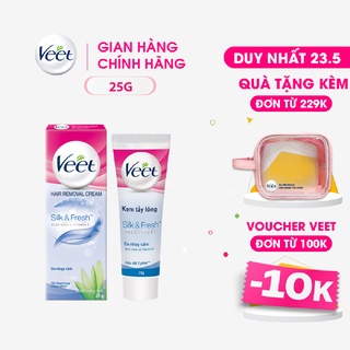 [Mã FMCGVEET52 giảm 8% đơn 250k] Kem tẩy lông cho da nhạy cảm Veet Silk Fresh 25g