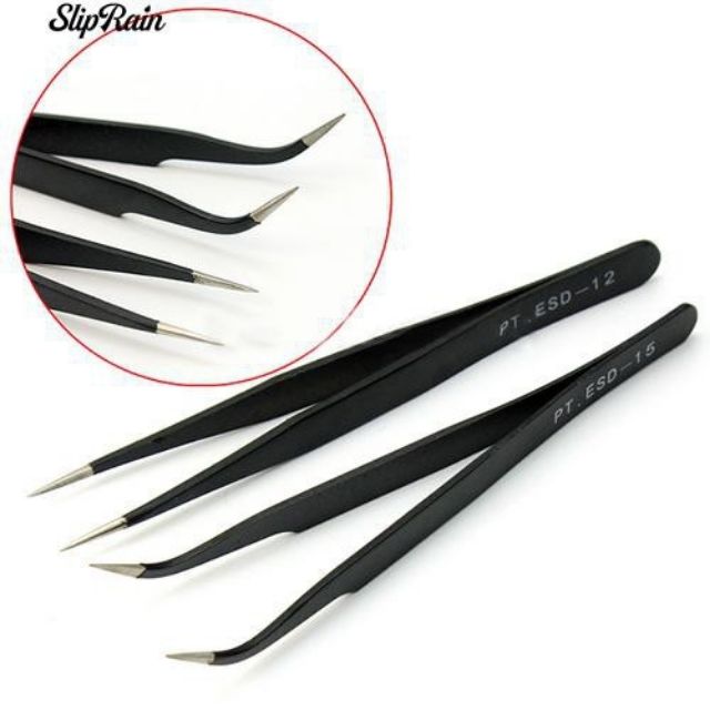 Nhíp Gắp Đá Nail – Nhíp Gắp Mi Đầu Nhọn Cong & Thẳng, Dụng Cụ Trang Trí Móng Chuyên Nghiệp