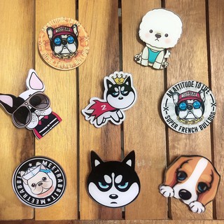 Huy hiệu, pin cài áo phong cách Harajuku chó ngầu CT713