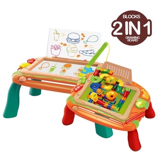 ✨ Bộ 2in1 Bàn Vẽ &amp; Bàn Lắp Ráp Ray Nhựa ✨