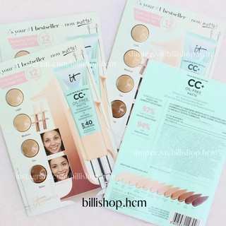 Sample IT Cosmetics - Kem CC Nền Lì Có Chống Nắng CC+ Cream Oil-Free Matte SPF 40 - 0,55ML x 4