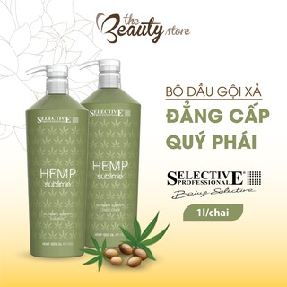 Bộ Dầu Gội Xả SELECTIVE Phục Hồi Hư Tổn Hemp Sublime Quý Phái, Dưỡng Ẩm Chuyên Sâu Ultimate Luxury 250ml-1000ml 73734