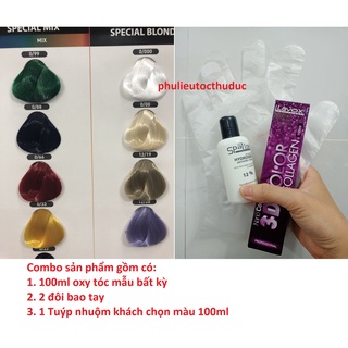 [Oxy + kem nhuộm] Màu nhuộm tóc Lavox - sản phẩm màu chuyên nghiệp cho khách hàng - Lavox00L7