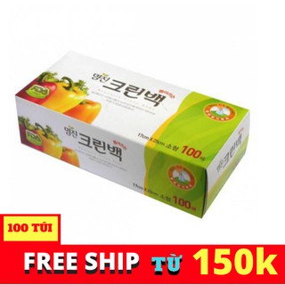 HỘP 100 TÚI ĐỰNG THỰC PHẨM MYUNGJIN HÀN QUỐC KÍCH THƯỚC 17 x 25 CM