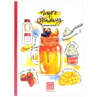 Vở Cocktail - 4 Ly Ngang 200 Trang ĐL 70g/m2 - Hồng Hà - Mango &amp; Strawberry