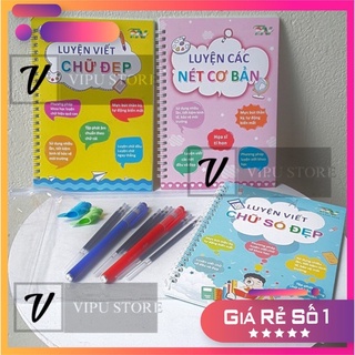 Set 3 cuốn tập Luyện chữ, số xoá được